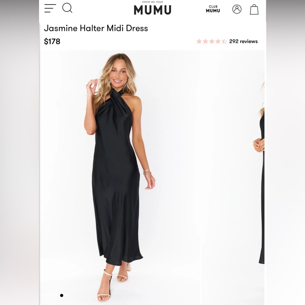 Show Me Your MUMU Jasmine Halter Midi Dress